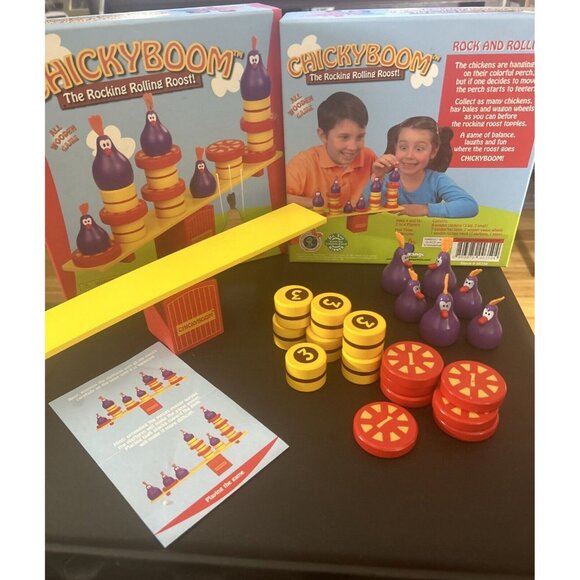 Chickyboom Board Game 2008 Children Educational Stacking Balance Age 4+ Complete - Picture 2 of 9